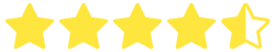 Ícone de 4 estrelas e meia