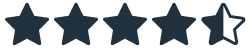 Classificação de 4 estrelas e meia, estrelas pretas